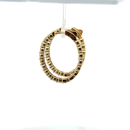 Kirkland Jewelry Estate | 14KT Yellow Gold and Diamond Hoops - 16.88 Carats