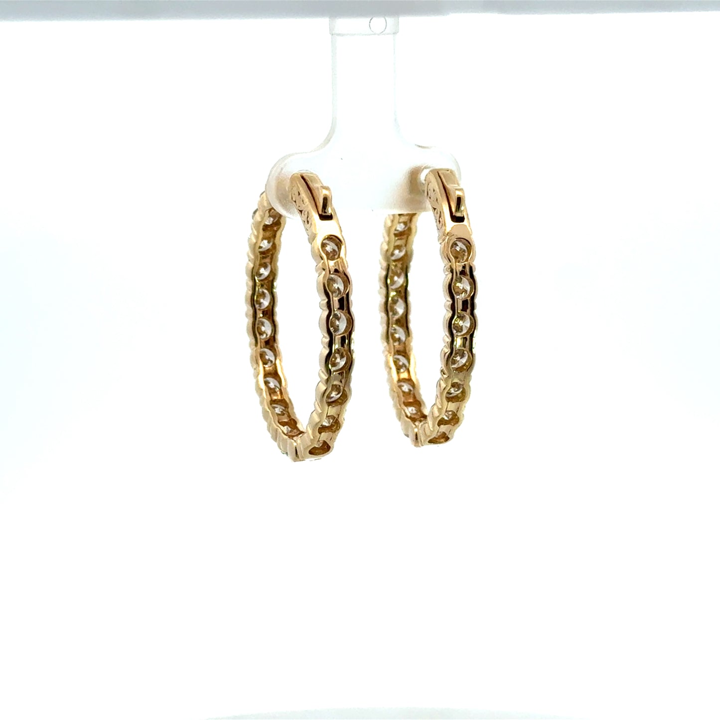 Kirkland Jewelry Estate | 14KT Yellow Gold and Diamond Hoops - 16.88 Carats