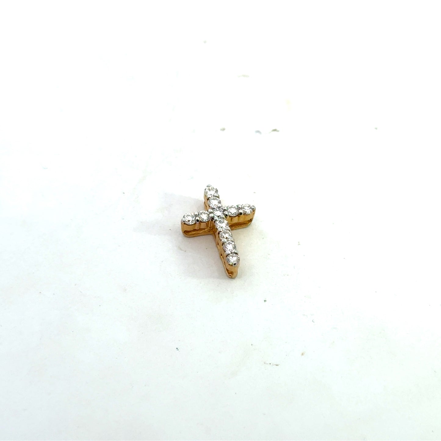 Kirkland Jewelry Estate - 14K Yellow Gold Diamond Cross Pendant