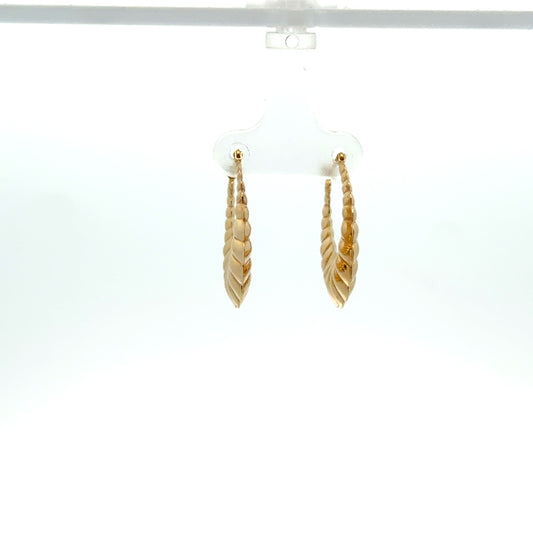 Kirkland Jewelry Estate - 14K Yellow Gold Shell Hoops
