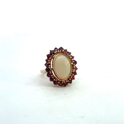 Kirkland Jewelry Estate - 14K Opal and Ruby Ring