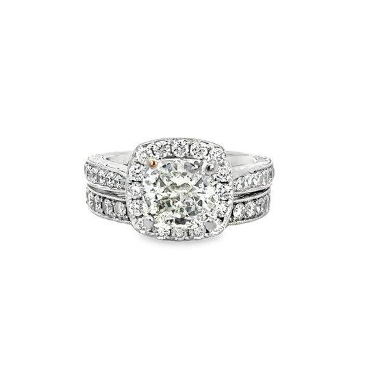 Kirkland Jewelry Estate | 14K White Gold Diamond Engagement Ring Set