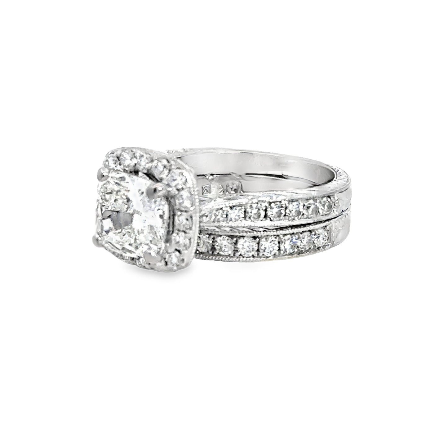 Kirkland Jewelry Estate | 14K White Gold Diamond Engagement Ring Set