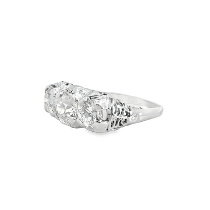 Kirkland Jewelry Estate | 18K White Gold Vintage Filigree Diamond Ring