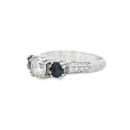 Kirkland Jewelry Estate | Platinum Diamond and Sapphire Ring