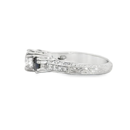 Kirkland Jewelry Estate | Platinum Diamond and Sapphire Ring