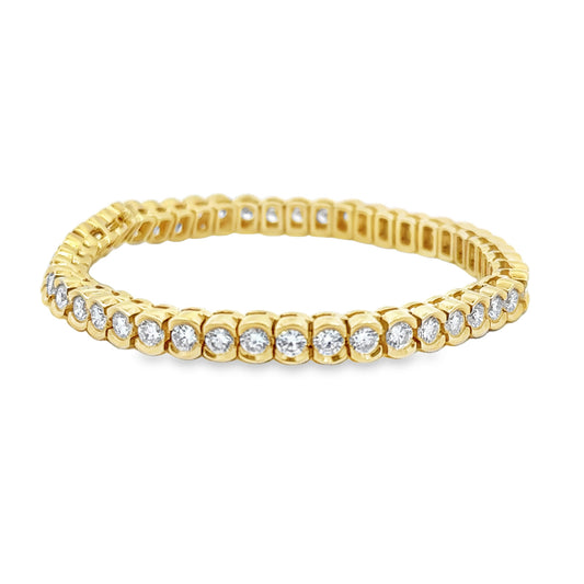 Kirkland Jewelry Estate | 18K Yellow Gold Diamond Tennis Bracelet