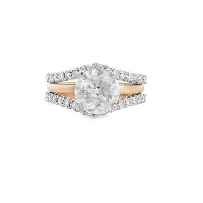 Kirkland Jewelry Estate | Rose & Yellow Gold Diamond Wedding Ring Set