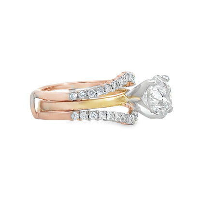 Kirkland Jewelry Estate | Rose & Yellow Gold Diamond Wedding Ring Set