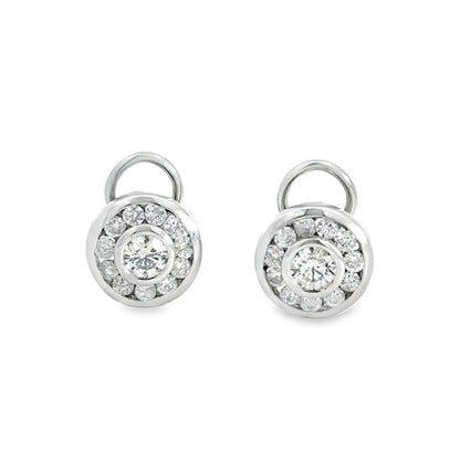 Kirkland Jewelry Estate | 14K White Gold Diamond Halo Earrings