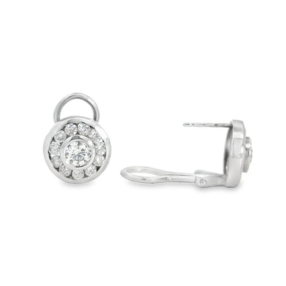 Kirkland Jewelry Estate | 14K White Gold Diamond Halo Earrings