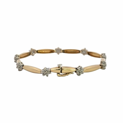 Kirkland Jewelry Estate | 10K Yellow Gold Diamond Bracelet