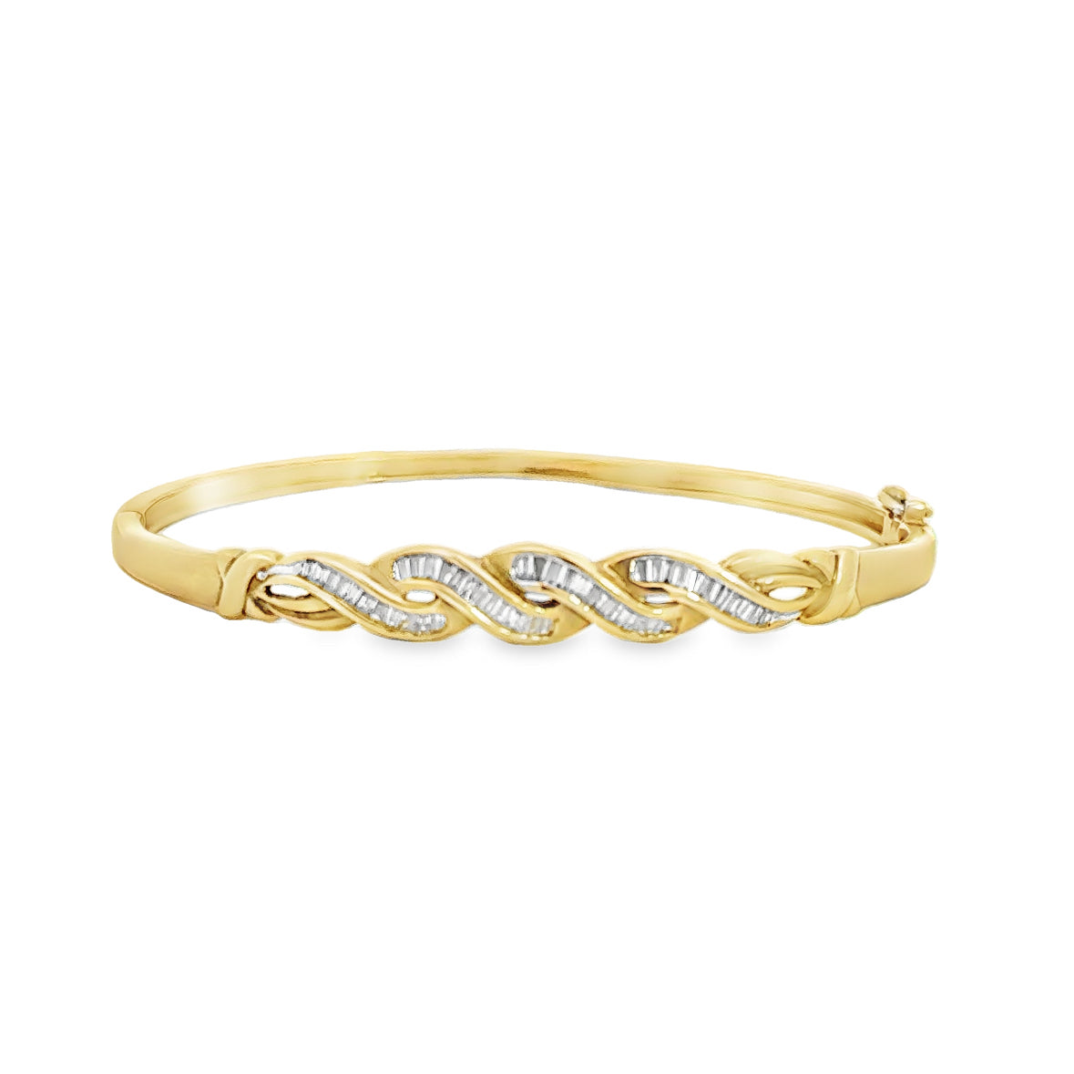 Kirkland Jewelry Estate | 10K Yellow Gold Diamond Cuff Bracelet