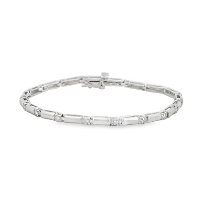 Kirkland Jewelry Estate | 10K White Gold Diamond Bracelet