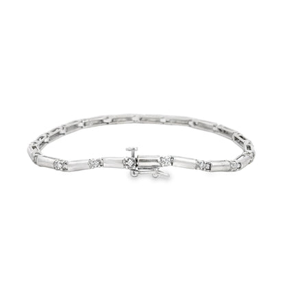 Kirkland Jewelry Estate | 10K White Gold Diamond Bracelet