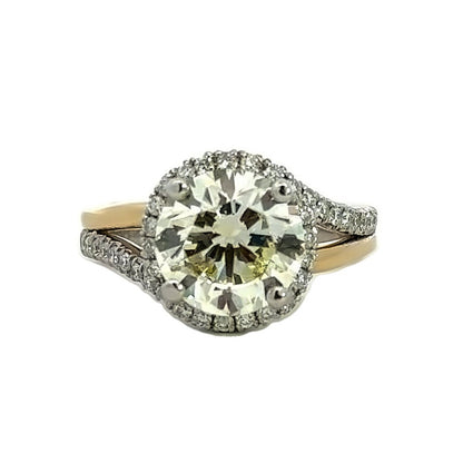 Kirkland Jewelry Estate | Platinum/14K Two-Tone Large Diamond Engagement Ring