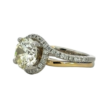 Kirkland Jewelry Estate | Platinum/14K Two-Tone Large Diamond Engagement Ring