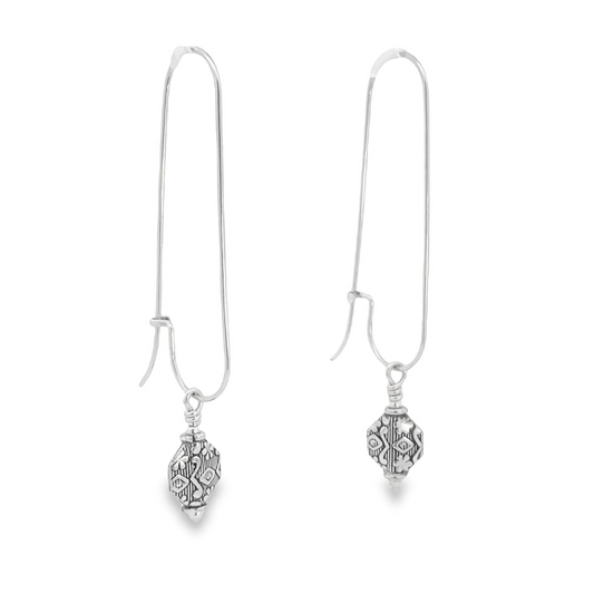 Sterling Silver Interchangeable Earrings with Bali Bead