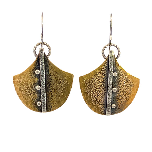 Sterling Silver Earrings and Brass Dot Earrings