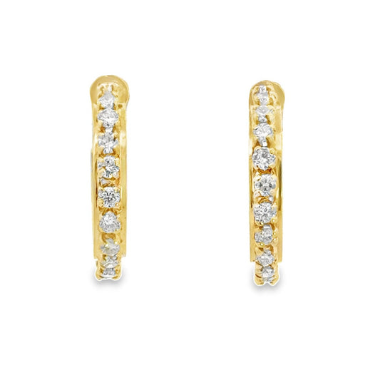 Kirkland Jewelry Estate | 14K Yellow Gold Diamond Hoops