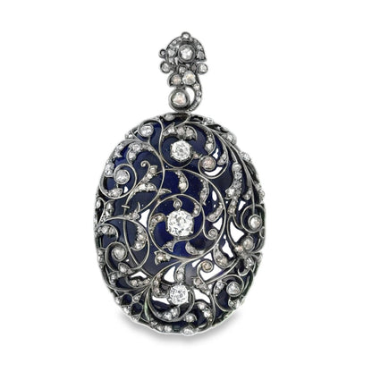 Kirkland Jewelry Estate | Blue Diamond and Crystal Pendant