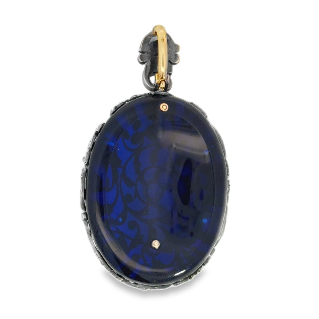 Kirkland Jewelry Estate | Blue Diamond and Crystal Pendant