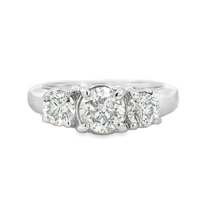 Kirkland Jewelry Estate | 14K White Gold Three Stone Engagement Ring