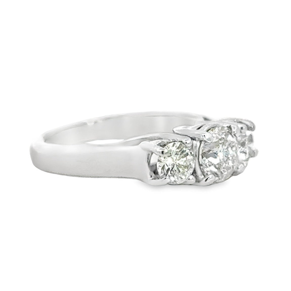 Kirkland Jewelry Estate | 14K White Gold Three Stone Engagement Ring