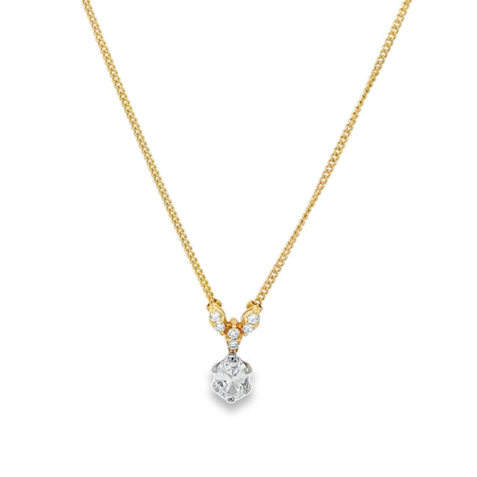 Kirkland Jewelry Estate | Two-Toned Gold Jabel Diamond Necklace