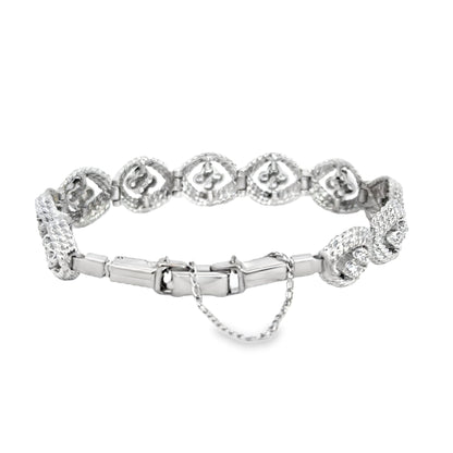 Kirkland Jewelry Estate | 14K White Gold Diamond Add-A-Link Bracelet