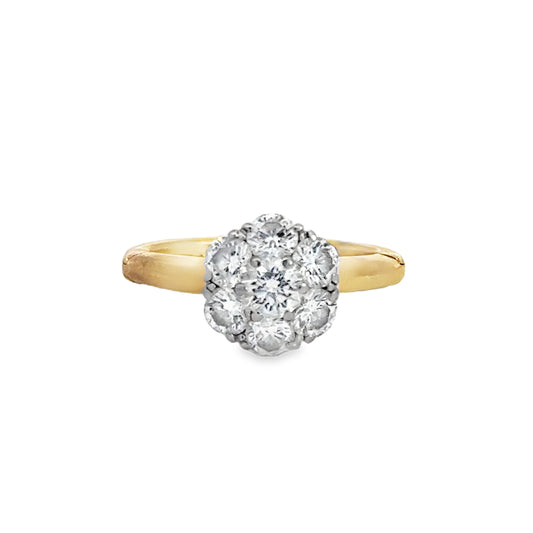 Kirkland Jewelry Estate | 18K Two Tone Diamond Cluster Ring