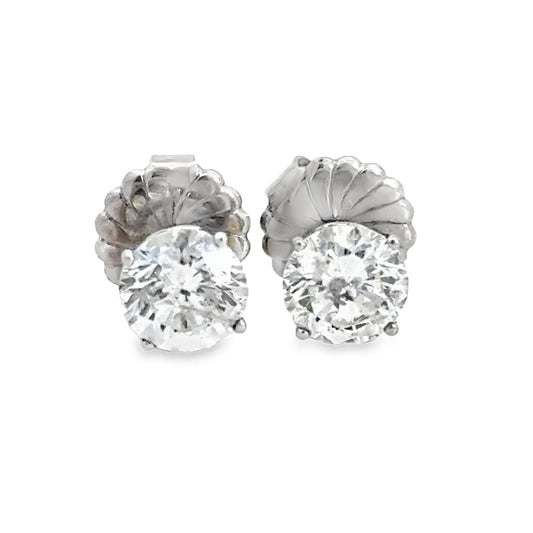 Kirkland Jewelry Estate | 14K White Gold Diamond Studs