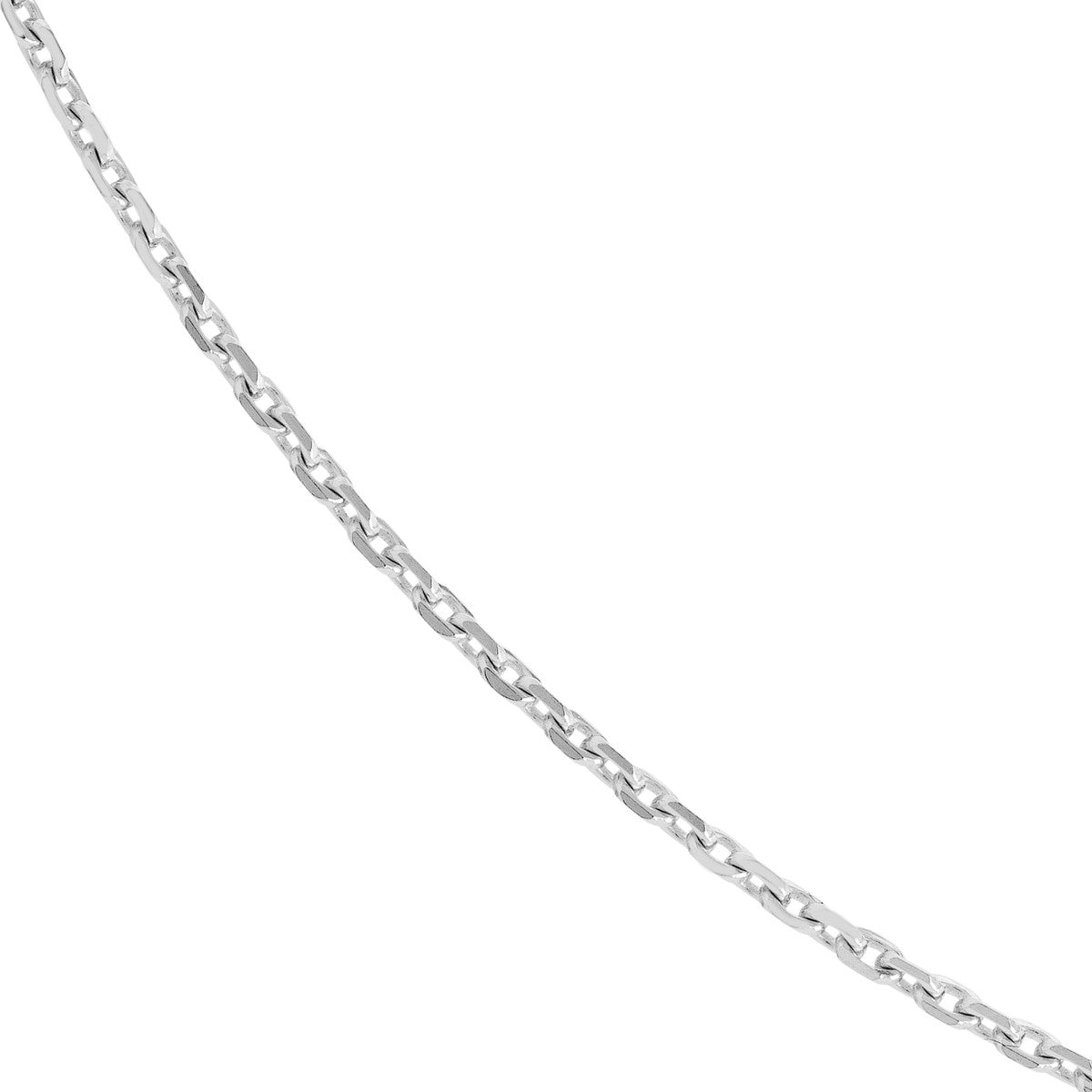 Sterling Silver 0.95mm D/C Cable Chain with Lobster Lock