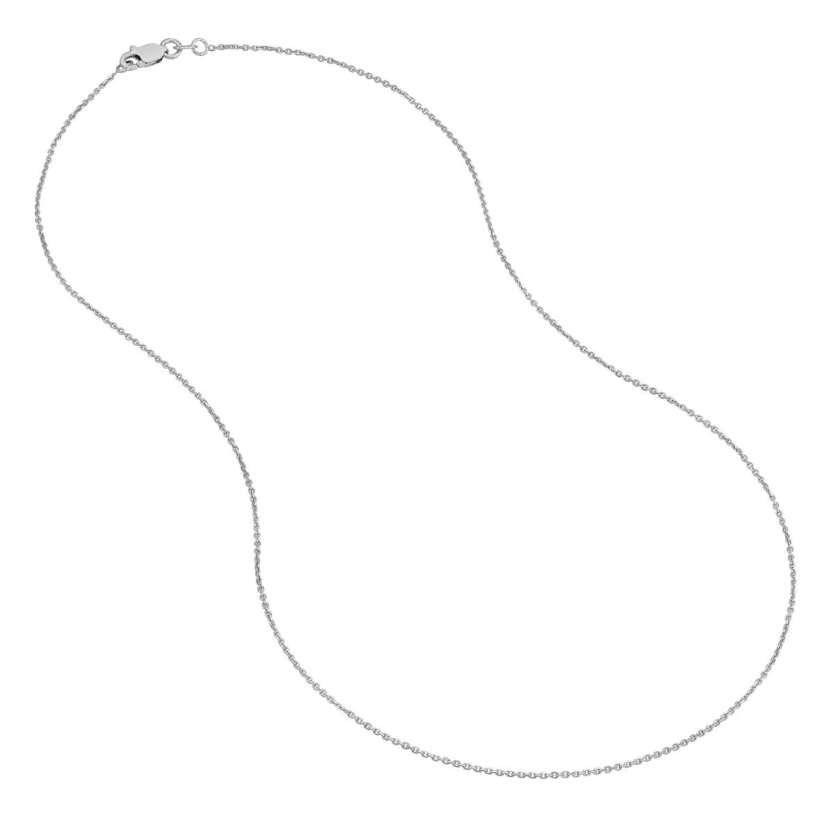 Sterling Silver 0.95mm D/C Cable Chain with Lobster Lock