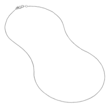 Sterling Silver 0.95mm D/C Cable Chain with Lobster Lock