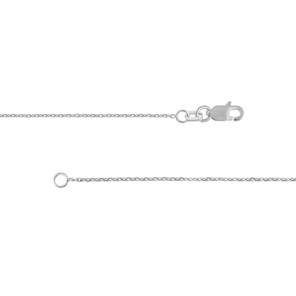 Sterling Silver 0.95mm D/C Cable Chain with Lobster Lock