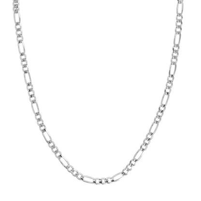 Sterling Silver 4.75mm Concave Figaro Chain with Lobster