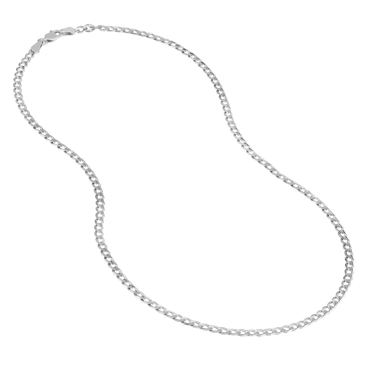 Sterling Silver 3.7mm Light Curb Chain with Lobster Lock