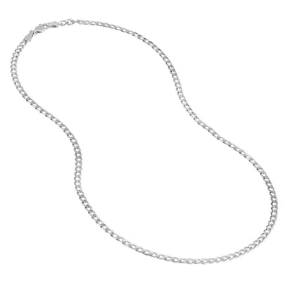 Sterling Silver 3.7mm Light Curb Chain with Lobster Lock