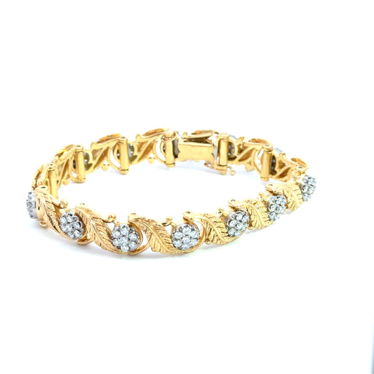 Kirkland Jewelry Estate - 18K Yellow Gold Jabel Add A Link Diamond Bracelet