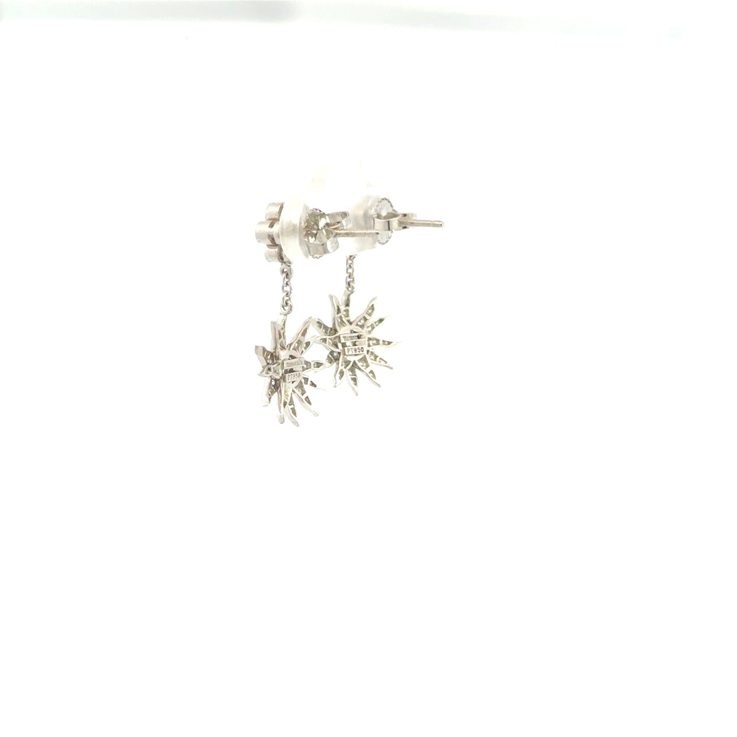 Kirkland Jewelry Estate - Tiffany Platinum Sun Shaped Diamond Earrings