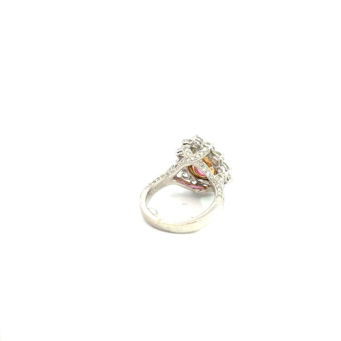 Kirkland Jewelry Estate - 18K White Gold Diamond and Pink Sapphire Ring