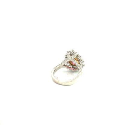 Kirkland Jewelry Estate - 18K White Gold Diamond and Pink Sapphire Ring