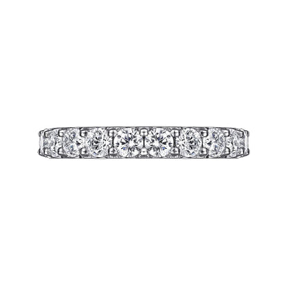 Gabriel & Co | Montreal - 14K White Gold Shared Prong Diamond Wedding Band - 1.5 ct