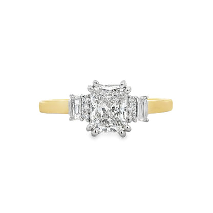 Kirkland Jewelry Estate | 14K Two-Tone Multi Stone Engagement Ring