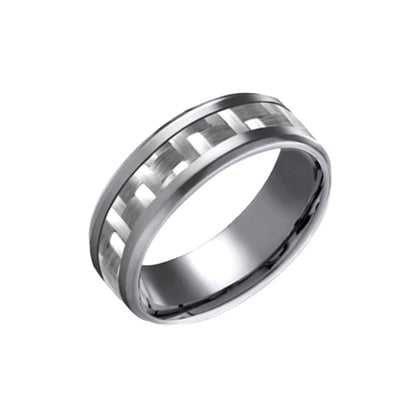 Comfort-Fit Carbon Fiber Wedding Band