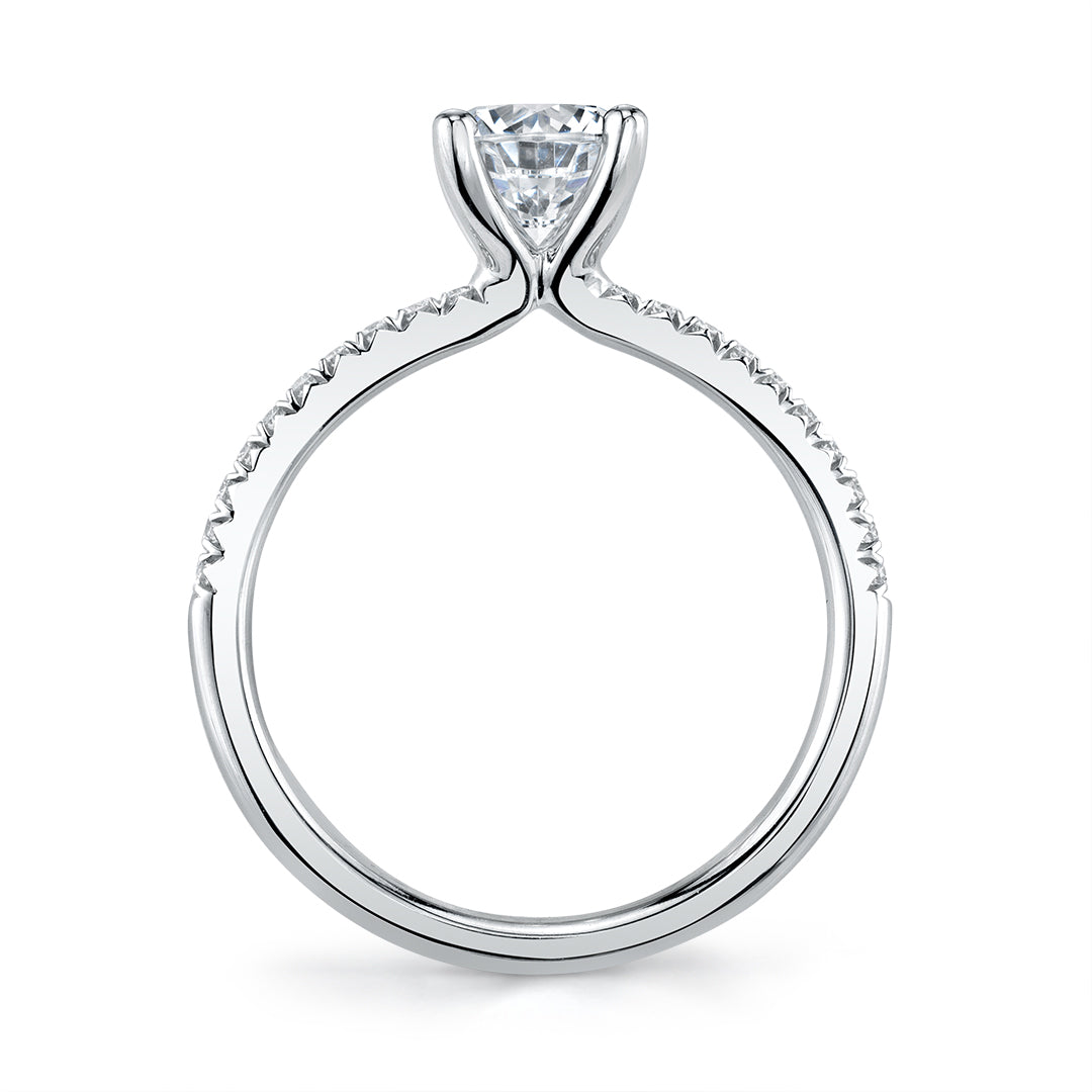 Adorlee - 14K White Gold Engagement Ring