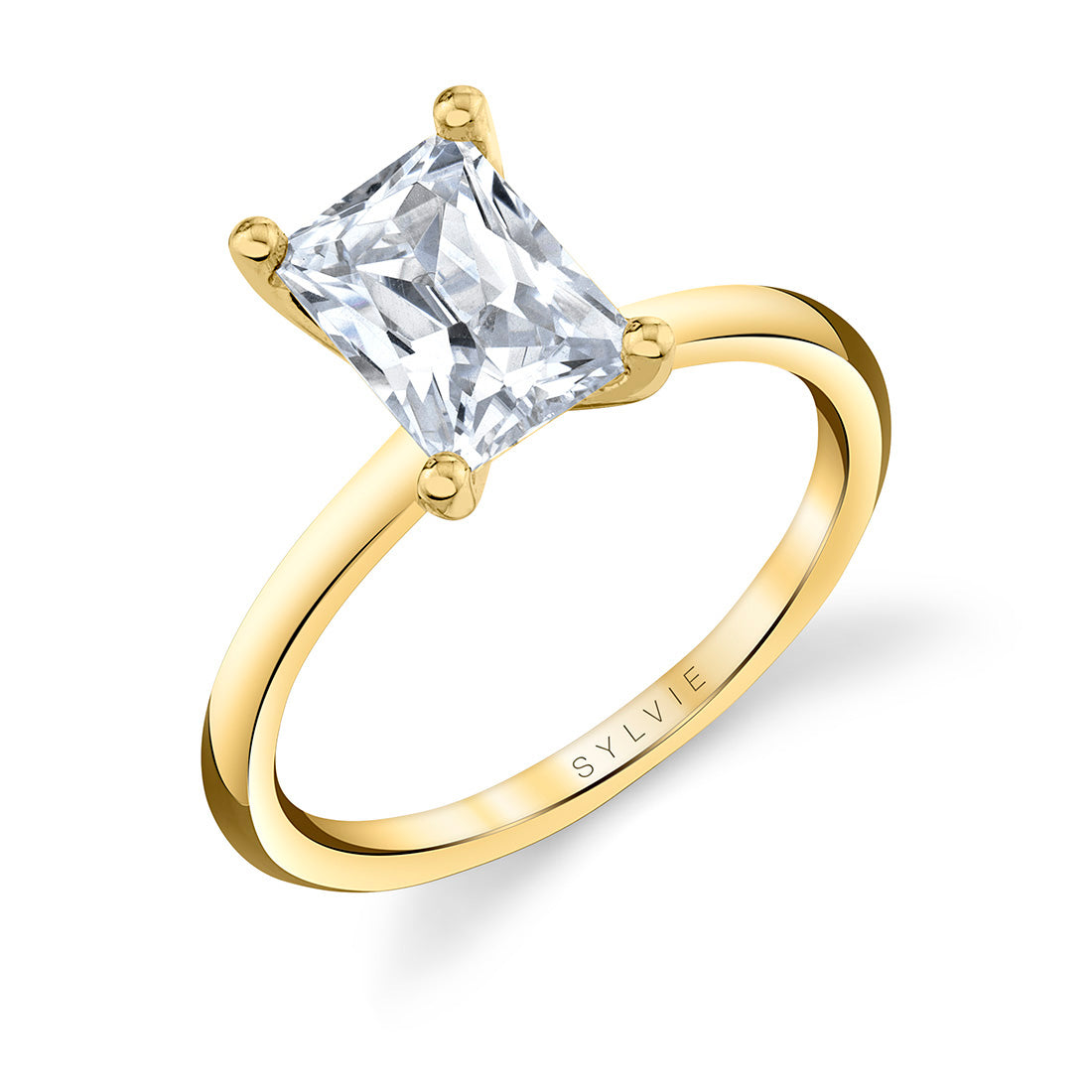 Amelia - 14K Yellow Gold Radiant Cut Engagement Ring