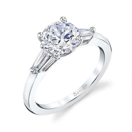 Sylvie | Nicolette Three Stone Engagement Ring