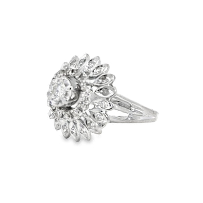 Kirkland Jewelry Estate | 14K White Gold Diamond Cluster Fancy Ring